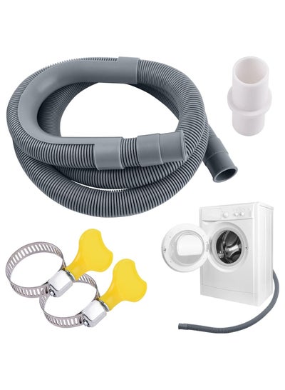 Buy Universal Drain Hose Extension Pipe Kit, Washing Machine Hose Extension, Replacement Drain Hose Extension for Tumble Dryer Machine, Dishwasher & Other Applications, 2m in UAE