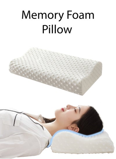 اشتري Cervical Orthopaedic Memory Foam Technology Ergonomic Contour Medical Pillow For Sleep Comfort Premium Quality Neck Support and Shoulder Pain Relief With Washable Cover في الامارات