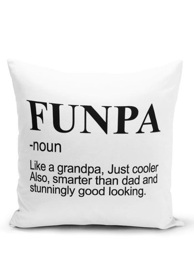 Buy Throw Pillow Funny Grand pa Present White Pillow Funny Grandpa Gift Grand dad Gifts in UAE