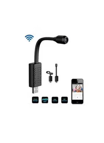 Buy Full HD 4K 1080p USB WiFi Mini camera WiFi wireless camera USB Plug Mini security camera 1080p HD motion detection Monitor For Home Office indoor in UAE