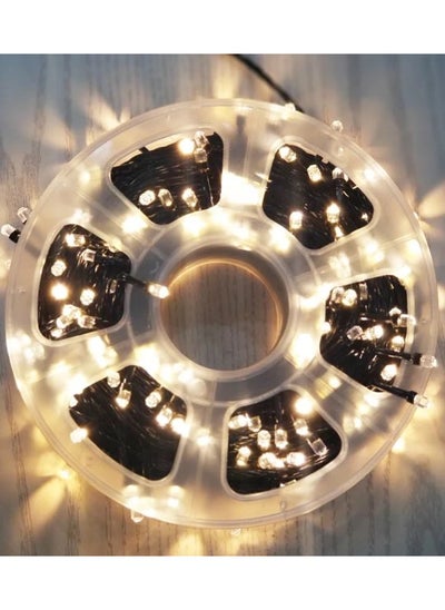 اشتري VIO 50M Warm White LED String Lights Reel for Indoor and Outdoor Use, Festive Lights, Plug-in Twinkle Lights for Trees, Room, Bedroom, Wedding, Birthday, Eid, FASTIVAL, . Decorations (Black Wire) في الامارات