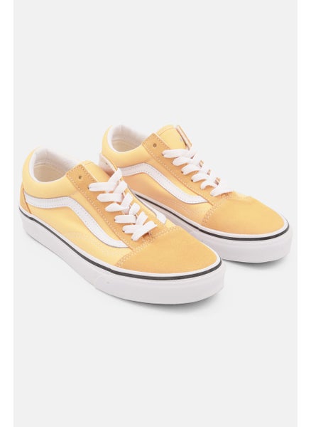 Buy Women Old Skool Lace Up Skate Shoes, Yellow Combo in Saudi Arabia