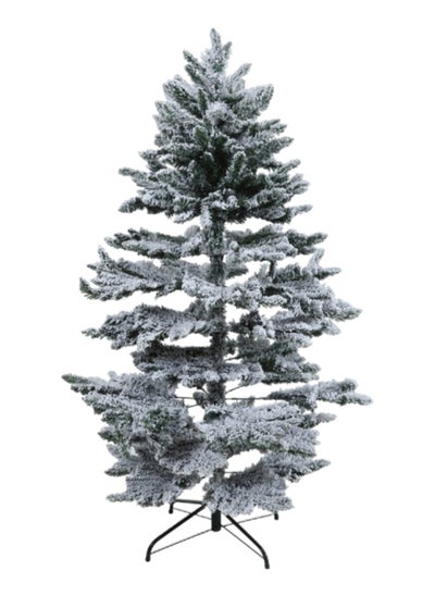 Buy Abbe Christmas Tree with Metal Stand, White & Green – 150 cms in UAE