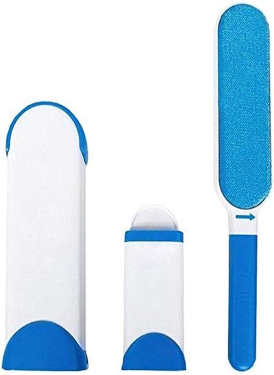 Buy Pet fur hair remover brush with self cleaning base-blue in Egypt