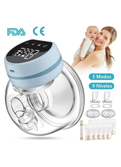 Buy Breast Pump Electric,Wearable Breast Pump,Low Noise & Hands-Free Breast Pump,Portable Breast Pump with 3 Modes 9 Levels,Memory Function Rechargeable Single Milk Extractor with Massage Mode in UAE