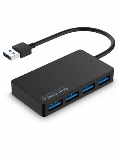 Buy USB Hub 4-Port 3.0 Adapter Ultra Slim Splitter Extension 5Gbps High-Speed Data Extender for MacBook, Mac Pro, Mini, iMac, Surface XPS, PC, Flash Drive, Mobile HDD in UAE