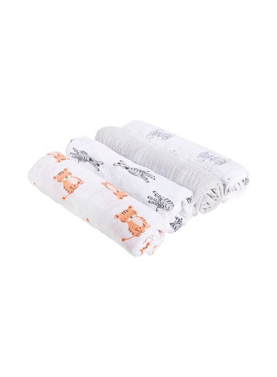 اشتري Muslin Swaddle Blanket - Pack of 4 - Safari Babes في الامارات