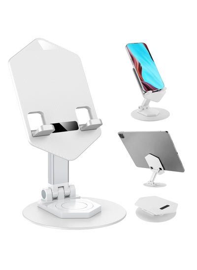 اشتري Rotatable Cell Phone Tablet Stand Adjustable Foldable and Portable Stand for Desk and Office Use Phone Tablet Stands for iPhone iPad Stable Anti-slip Super Load bearing Ergonomic Design في السعودية