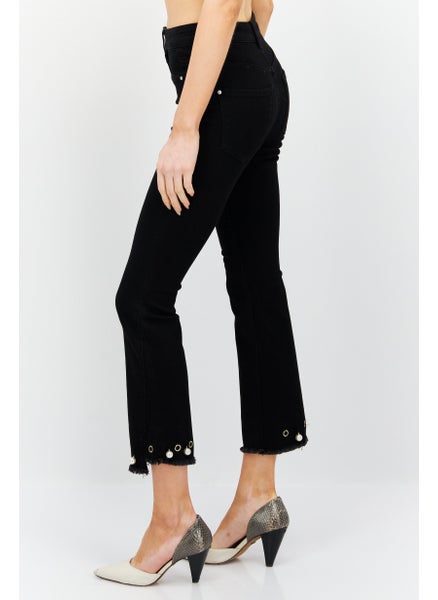 اشتري Women Regular Fit Washed Denim Jean, Black في الامارات