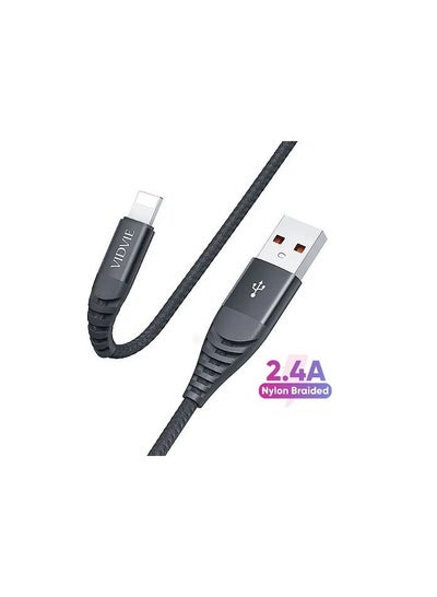 Buy Vidvie (CB491i)Vidvie iPhone data cable 2.4 amp - 1.2 meters - black in Egypt