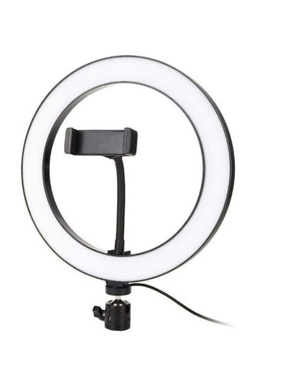 Buy Plastic Ring Light with Four Modes and USB Cable - 26 CM Dimmable Ring Light for Mobile, Live Streaming, Makeup, YouTube, and Facebook in Egypt