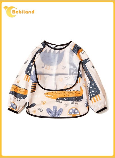 Buy Crocodile Pattern Waterproof Bib with Long Sleeve for Baby Toddler Multiple Sizes in Saudi Arabia