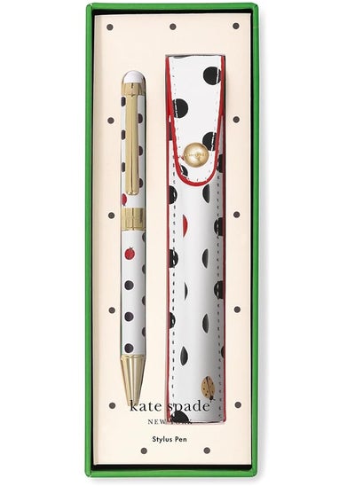 Buy Stylus Pen For Touch Screens Metal Ballpoint Pen With Black Ink And Storage Pouch Ladybug Dot in Saudi Arabia