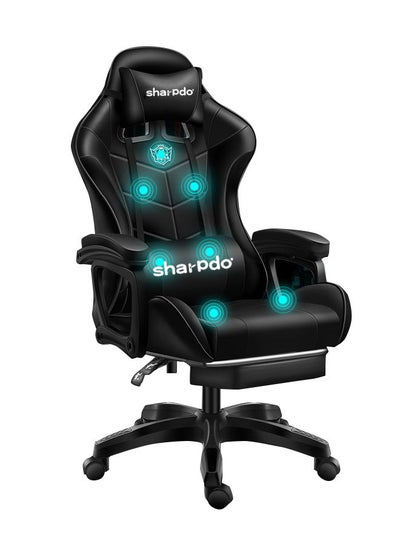 Buy Household E-sports Game Chair With Foot Pad and Massage in Saudi Arabia