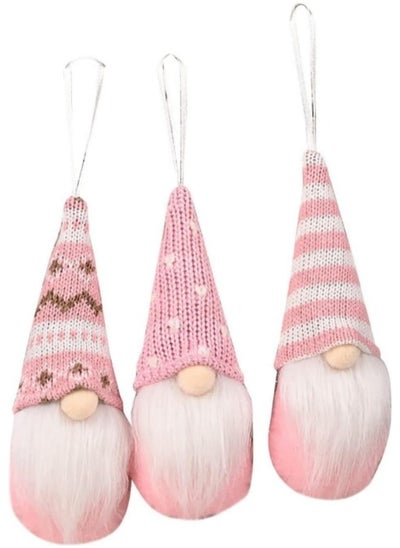 اشتري Decoration Tree Hanging Ornaments Set of 3, Plush Faceless Doll Tree Pendant, Pink في الامارات