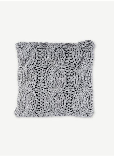 Buy Hitomi Acylic Knttd Cushion Grey 60x60cm in UAE