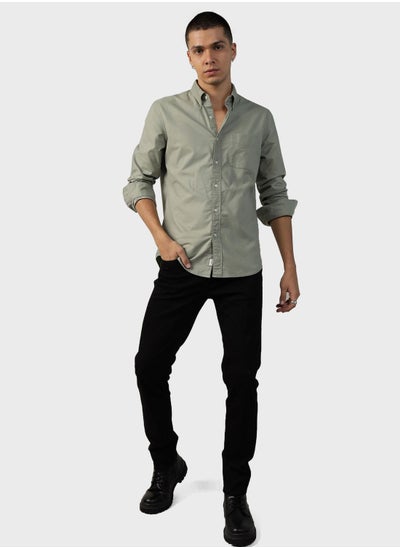 Buy Button Down Slim Fit Shirt in Saudi Arabia