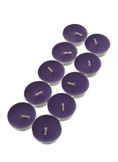 Buy 10 pieces of purple round candles in Egypt