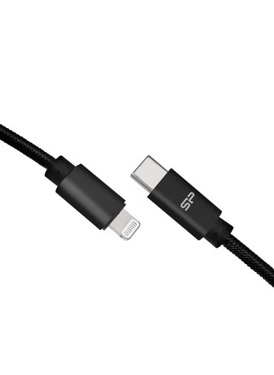 اشتري كيبل مزود بمنفذ USB من النوع C إلى منفذ كابل Lightning بطول 1 متر أسود في السعودية