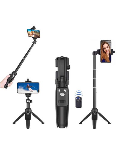 Buy SYOSI Tripod Monopod Selfie Stick, 40 In Portable Selfie Stick Phone Tripod Compatible with Wireless Remote Shutter Control for iPhone 14 13 12 11 Pro max X 8 Plus Samsung Galaxy S23 S22 S21 S20 S10 in Saudi Arabia