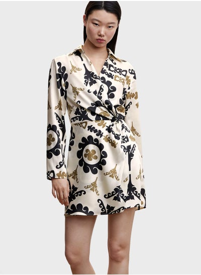 Buy Printed Satin Dress in UAE