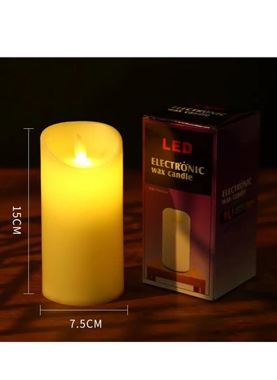 Buy Battery Operated Flameless And Smokeless Candle - Large, Electric, Waxless Candles, Safe To Use, Perfect For Home Decoration In Eid, Ramadan, Birthdays For Bedroom, Living Room, Halls in UAE