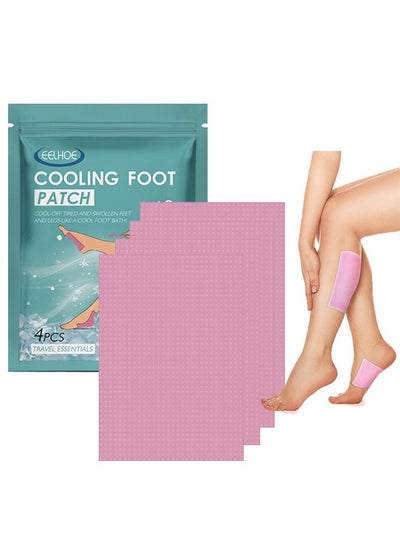 Buy Foot and Leg Pad for Cooling Patch, Relax and Relief Pain with an Ice Patch for Exhausting and Tired Legs, Calves, Ankles, 4PCS in Saudi Arabia
