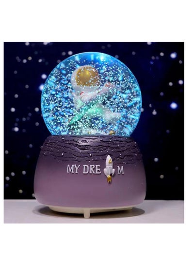 Buy Snow Globes Space Astronaut Music Snowglobes  Automatic Snow Fall Effect Home Decor For Kids Room Essentials Birthday Festival Gift for 5-12 Year Old Girl in UAE