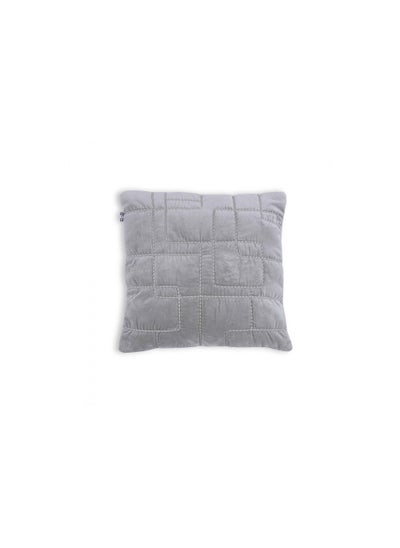 اشتري Allica Velvet Filled Cushion 45x45cm - Grey في الامارات