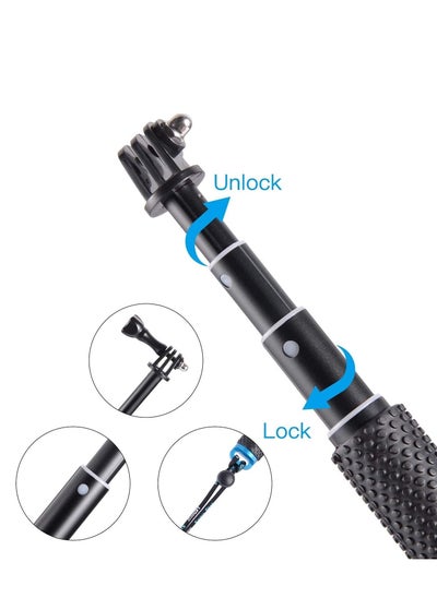 Buy Selfie Stick, 19"  Waterproof Hand Grip Adjustable Extension Monopod Pole Fit for GoPro Hero (2018) Hero 7 6 5 4 3+3 2 1 Session, Fit for AKASO Xiaomi Yi SJCAM SJ4000 SJ5000 SJ6000 More (Blue) in UAE