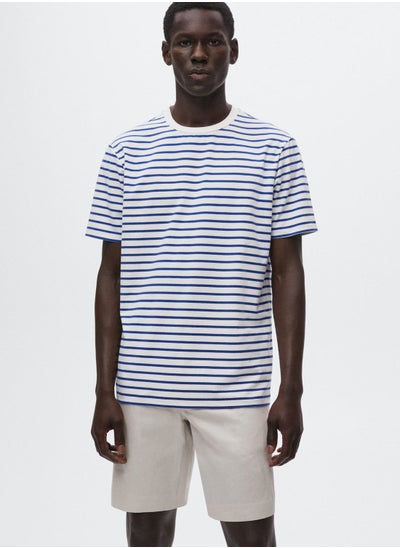 Buy Striped Crew Neck T-Shirt in Saudi Arabia