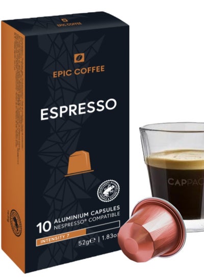 Buy 10 Espresso Nespresso compatible capsules in UAE