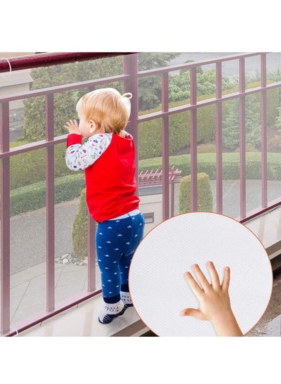 Buy Baby Banister Guard 3M Stairway Net Child Rail Balcony Banister Net Kids Safety Stairway Net Proofing Pet Stair Railing Mesh Guard Thicken Stair Netting Safe for Toddler Puppy Toy Indoor White in Saudi Arabia