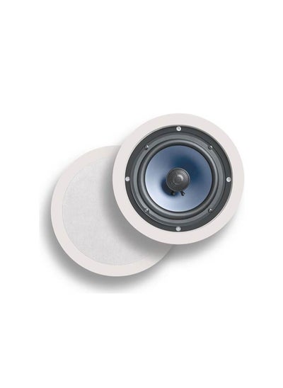 اشتري Polk Audio Rc60I 2-Way Premium In-Ceiling 6.5" Round-Speakers (Pair), Perfect -For Damp-And Humid Indoor/Outdoor Placement, (White, Paintable Grill) في الامارات