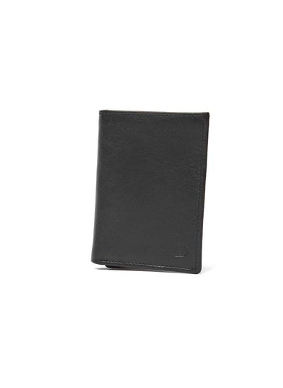 Buy Fashionable Logo Embellished Genuine Leather Tri-Fold Wallet With Card Holder And Id Window in Egypt