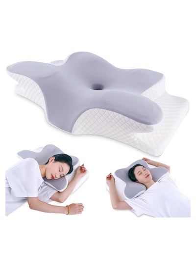 Buy Butterfly Shape Cervical Pillow for Shoulder and Neck Pain Relief - Memory Foam Neck Pillow, Ergonomic Orthopedic Neck Support Pillow for Side Back Stomach Sleeping in Saudi Arabia