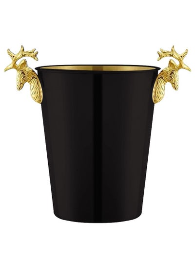 Buy Ice Bucket 2 Liter Black / Gold in UAE