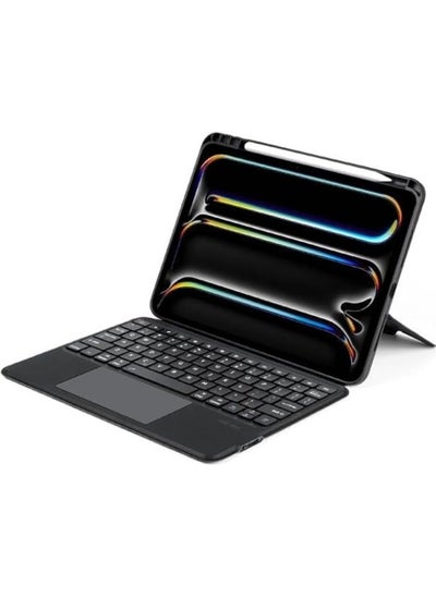 Buy Magic Keyboard Case Touch for IPad Air 11 2024 (M2) (A2899,A2900,A2902) Bluetooth Rechargeable Keyboard with Foldable Case & Trackpad & Pencil Slot & Adjustable Kickstand for iPad Air 11 Black in UAE