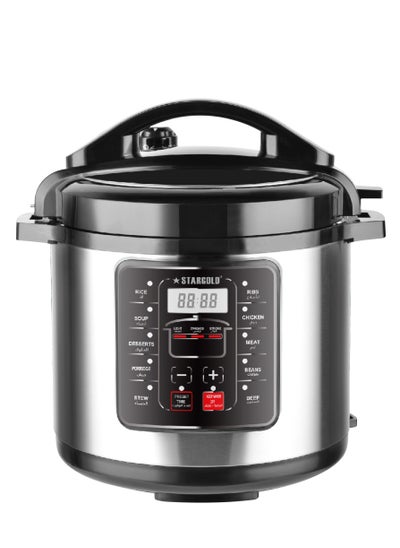 Buy Digital Electric Pressure Cooker Stainless Steel Body Touch Programmable 8L Capacity 1300 Watts in Saudi Arabia