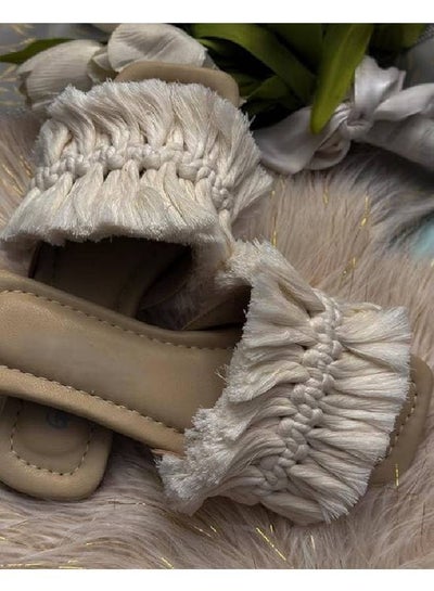Buy Women's flat slippers, white size 38 in Egypt