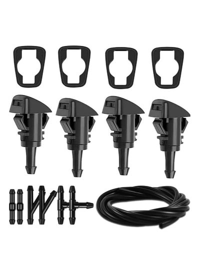 Buy 4 Pack Windshield Washer Hose Kit, 2 M Windshield Washer Hose With 6 PCS Hose Connectors, Washer Spray Jet Kit fit for Chrysler, Dodge, for OEM 4805742AB, 5116079AA in Saudi Arabia