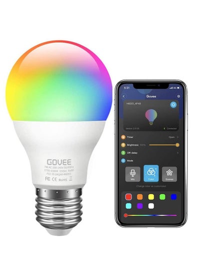 اشتري Smart LED Bulbs Bluetooth Light Color Changing with App Music Sync and 8 Scene Mode for Living Room Bedroom Party في الامارات