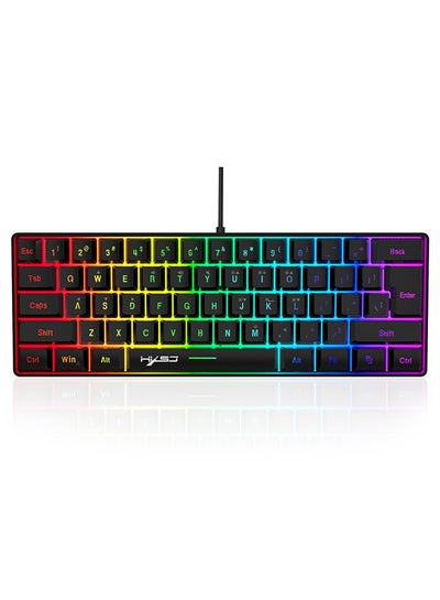 Buy V700 Wired Gaming Keyboard RGB Backlight 61 Keycap Ergonomics USB Keyboard PC Laptop New in Saudi Arabia
