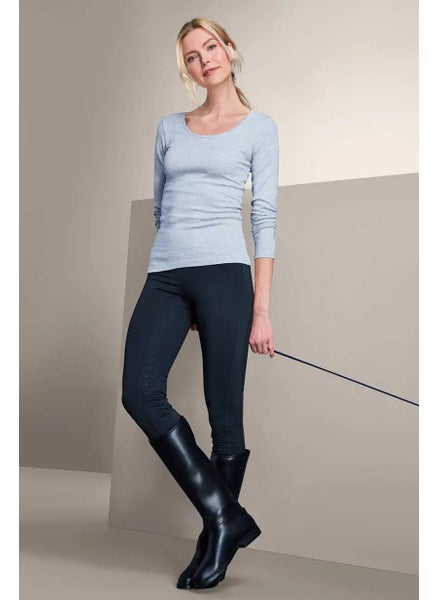 Buy Women Plain Riding Leggings, Navy in UAE