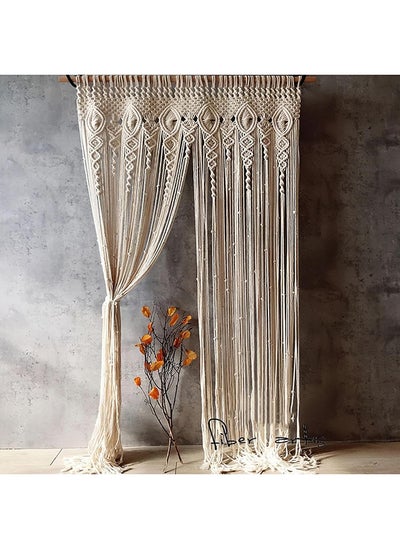 Buy Macrame Curtains Boho Curtains for Bedroom Window Wall Hanging 200*100 Cm in Egypt