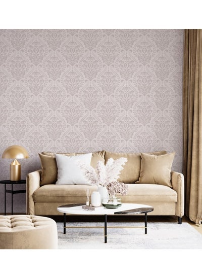 Buy Deco Geo Soft Grey Boutique Fabric Wallpaper Covers An Area ​​Up To 4.2Mx3M With Adhesive And Smoothing Tool in Egypt