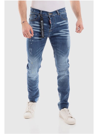 Buy White Rabbit Front Scratch Wah Out Casual Jeans in Egypt