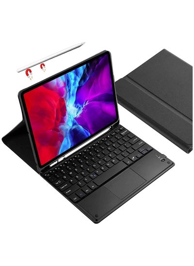 اشتري Keyboard Case For New IPad 10 2022 10th Generation Detachable Wireless Touchpad Keyboard-Folio Stand Cover With Pencil Holder for Ipad 10th 10.9 Inch في السعودية