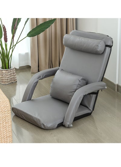 Buy Foldable Lazy Sofa,Meditation Floor Chair,Tatami Lounger Sleeper Futon Soft Seat Chair,Floor Chair Sofa Bed,6-speed Backrest Adjustment in UAE