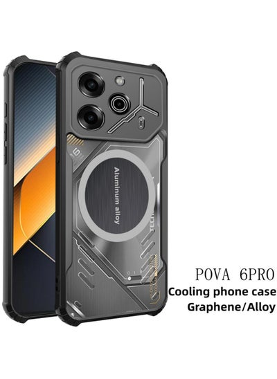 Buy Phone Case for Tecno Pova 6 Pro Magnetic Suction Car Phone Case with Cooling and Anti Drop Function in Saudi Arabia